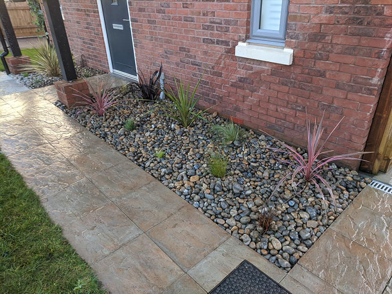 Pebble Border and Pathway
